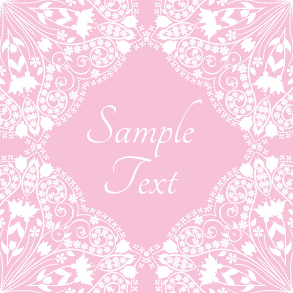 Template with abstract floral background