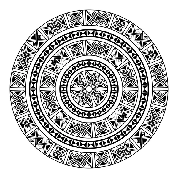 Forma vectorial ornamental redonda aislada en blanco . — Vector de stock