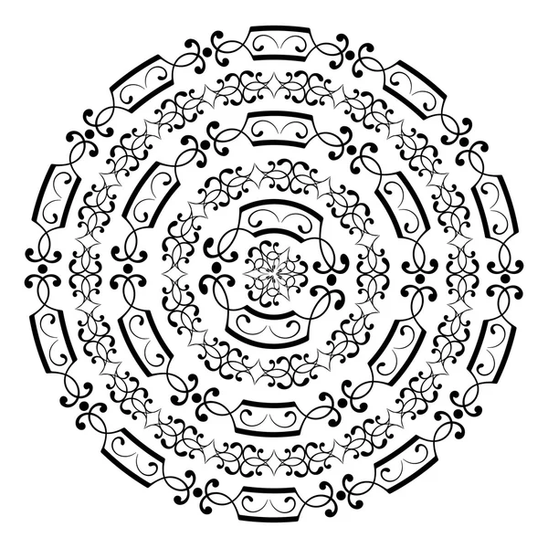 Forma vectorial ornamental redonda aislada en blanco . — Archivo Imágenes Vectoriales