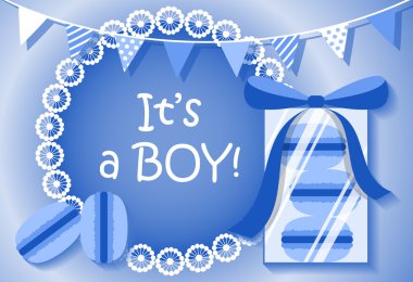 Bademli kurabiye ile çocuk kartıdır. Bebek duş kartı