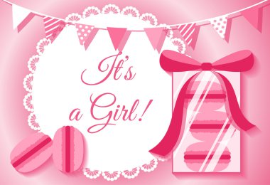 Bademli kurabiye ile kız kartıdır. Bebek duş kartı