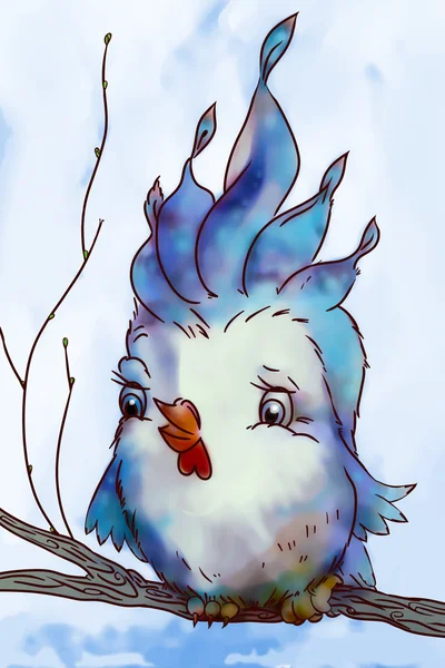 Pássaro azul bonito — Fotografia de Stock