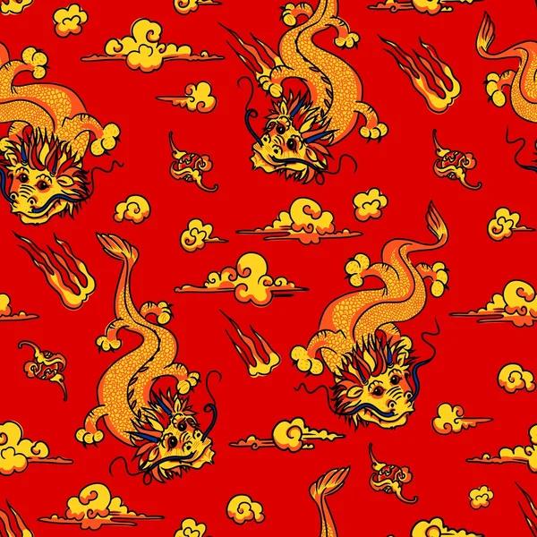 Altın ejderha ve bulutlar