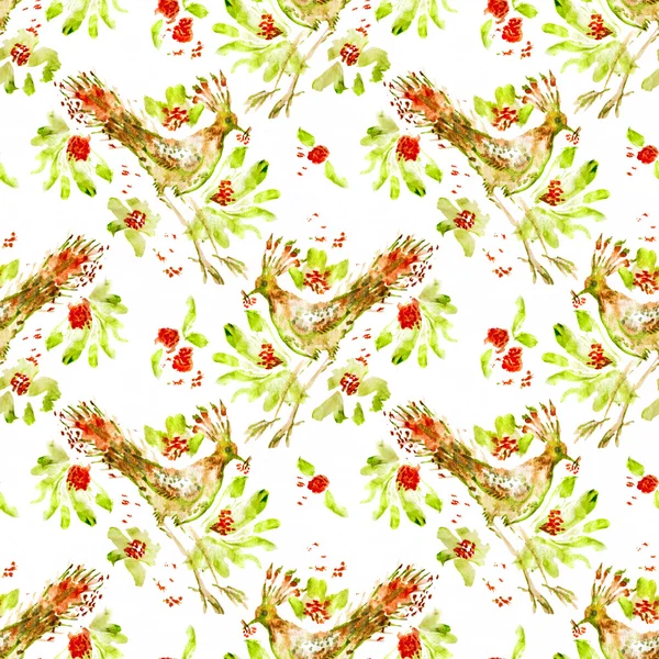 Rowan ağacı bir delikanlı ile süslü kuş