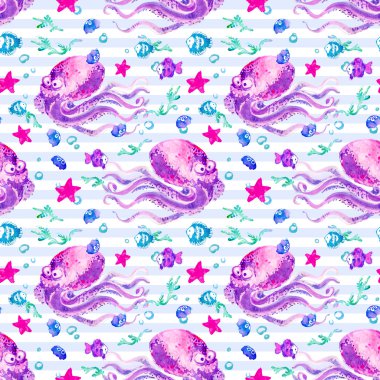 Ahtapot ve diğer deniz nüfusu