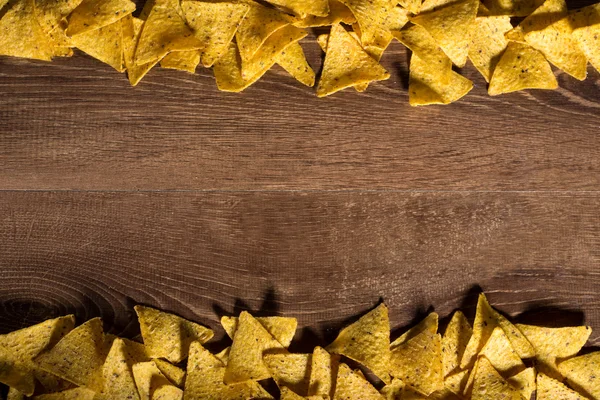 Yukarıdan tortilla cips arka plan Yazıt için bu yere vurdu