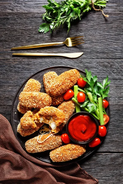 Suplemento Telefono Italiano Fast Food Croquetes Arroz Frito Recheado Com — Fotografia de Stock