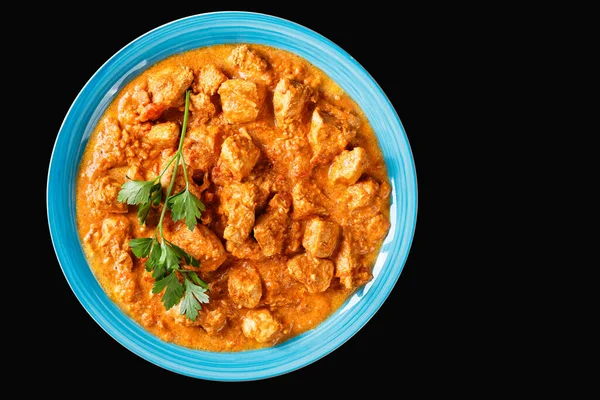 Murgh Makhani Frango Manteiga Curry Frango Tandoori Molho Tomate Creme — Fotografia de Stock