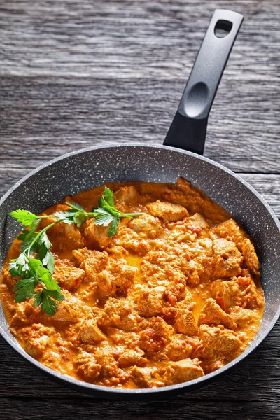 Murgh Makhani Curry Pollo Tandoori Tomate Especiado Mantequilla Salsa Crema — Foto de Stock