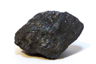 Ilmenite (mineral) isolated on white background clipart
