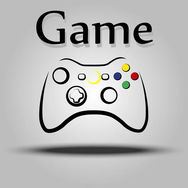 Game controller painted lines — Stock Vector