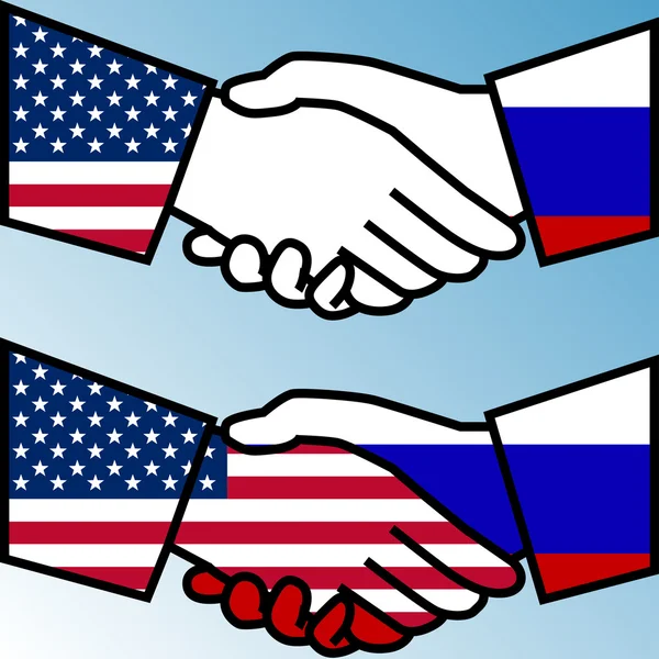 Handshake on united states flag Stock Vector Image by ©9peak 55380261