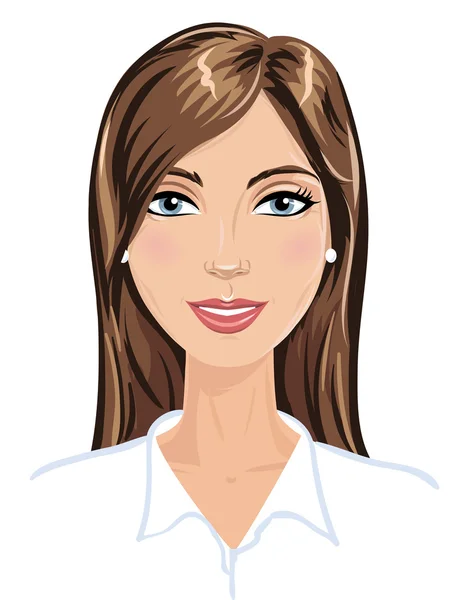 Portrait of beautiful woman. — Stock Vector