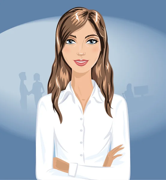 Portrait de femme d'affaires — Image vectorielle