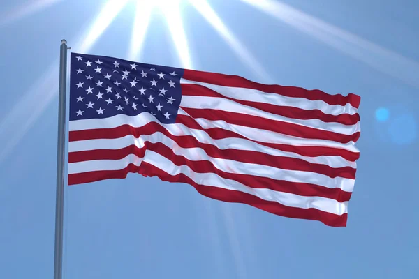 Amerikaanse vlag wapperend — Stockfoto