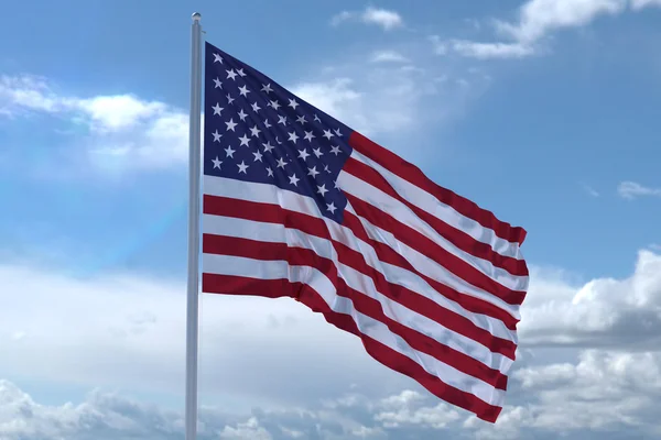 Американский флаг размахивает — стоковое фото