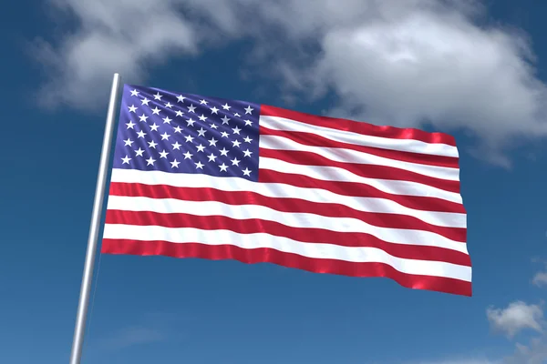 American flag waving — Stock Photo, Image