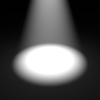 Siyah arkaplanda spot ışığı