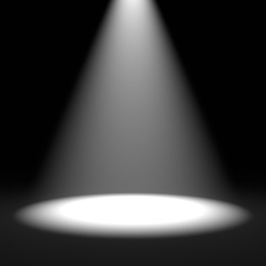 Siyah arkaplanda spot ışığı