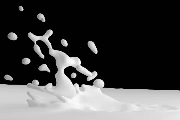 Mjölk splash närbild — Stockfoto