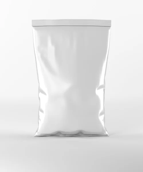白色铝箔袋 — 图库照片