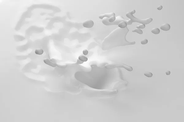 Melk splash close-up — Stockfoto