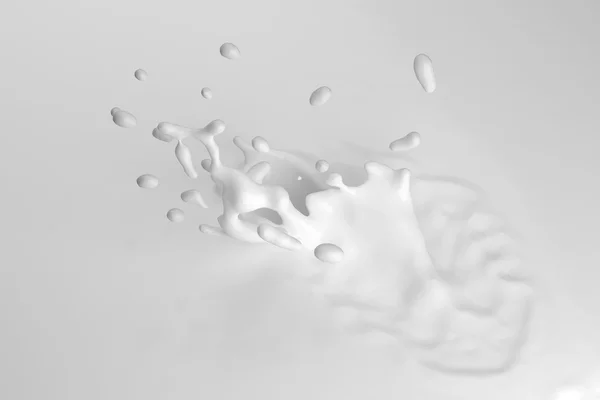 Melk splash close-up — Stockfoto