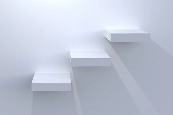 Beyaz duvar arka merdivenlerinde