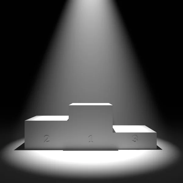 kazanan podyum siyah arka plan üzerine