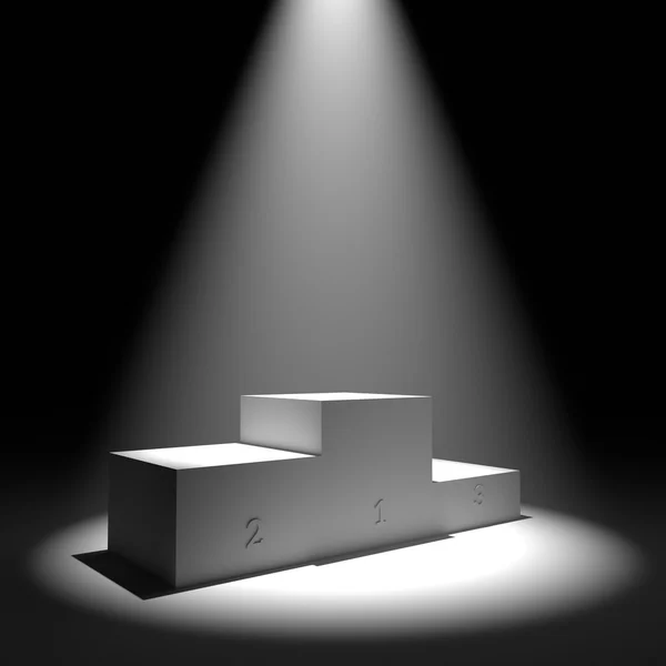 kazanan podyum siyah arka plan üzerine