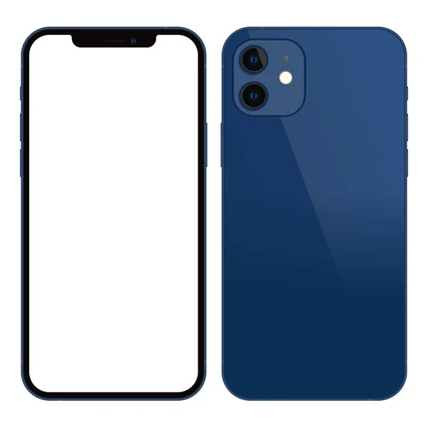 Anapa Russian Federation October 2020 New Blue Color Iphone Front — Stock Photo, Image