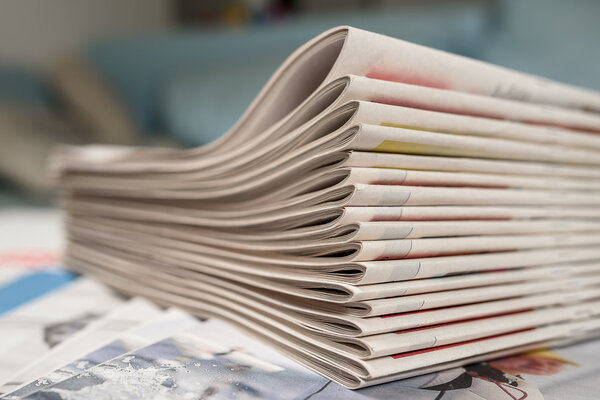 Stack of newspapers