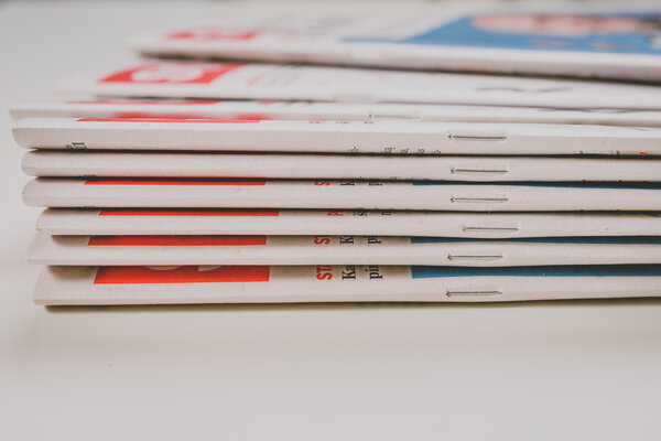 Stack of newspapers