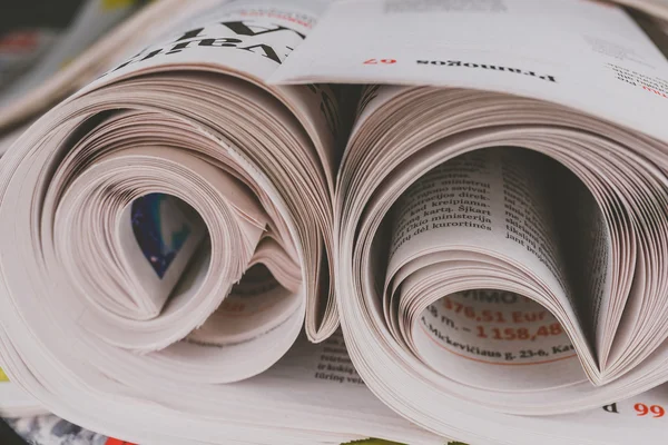 Stack of newspapers — Stock Photo, Image