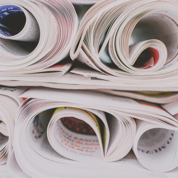 Stack of newspapers