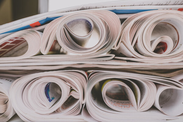 Stack of newspapers