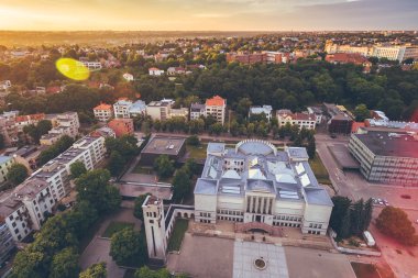 Yaz günbatımı Kaunas, Litvanya