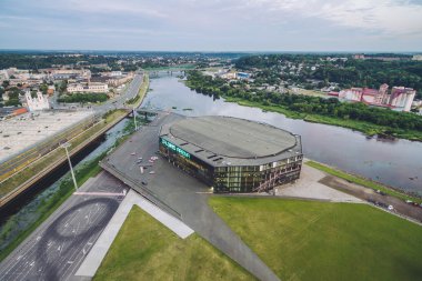 Yaz günbatımı Kaunas, Litvanya