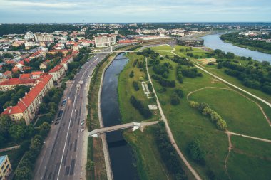 Yaz günbatımı Kaunas, Litvanya
