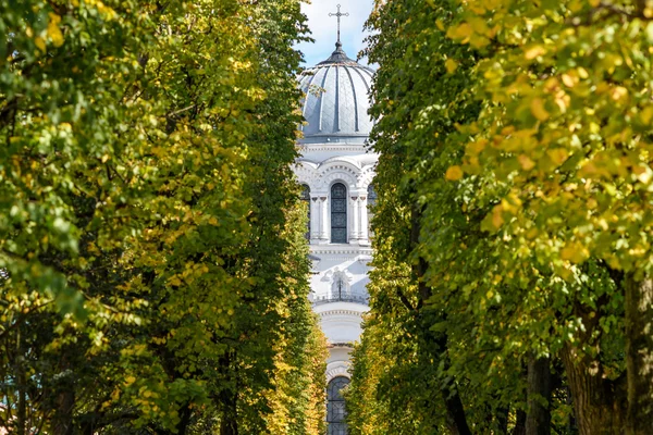 Liberty Boulevard avec église — Photo