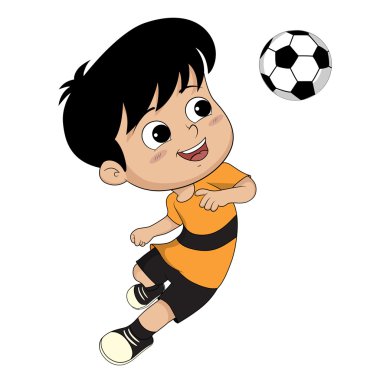 Çocuk topu zafer için başlı.