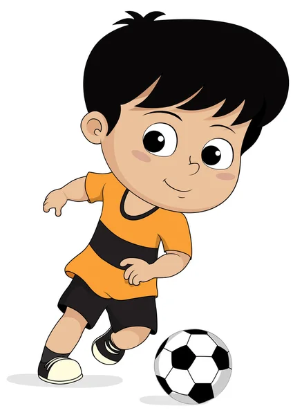 Dessin animé soccer enfants . — Image vectorielle