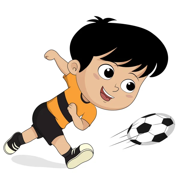 Dessin animé soccer enfants . — Image vectorielle
