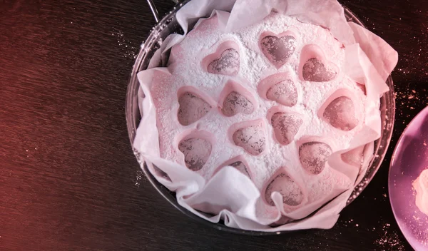 krema şeker ile hatmi Kalpler