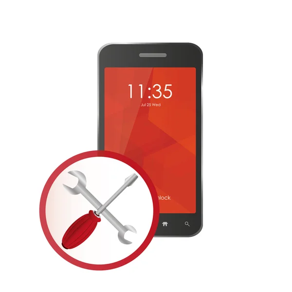 Tamir için telefon simgesi. destek ve bakım