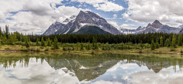 Alberta, Canada, beautiful Bow Lake at Banff National Park
