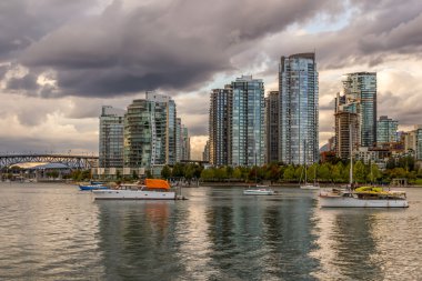 Vancouver, Kanada - 18 Eylül 2016. False Creek, Merkez