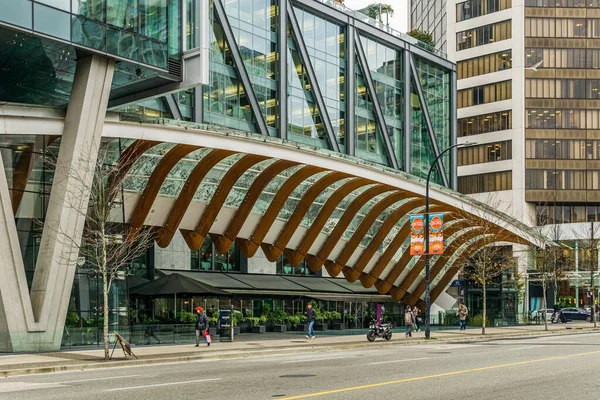 Vancouver Canadá Noviembre 2019 Fragmento Arquitectura Urbana Del Moderno Centro — Foto de Stock