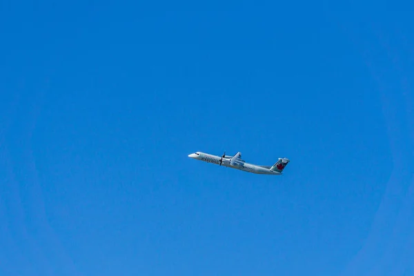 Richmond Canada April 2020 Αεροπλάνο Του Αερομεταφορέα Air Canada Flag — Φωτογραφία Αρχείου