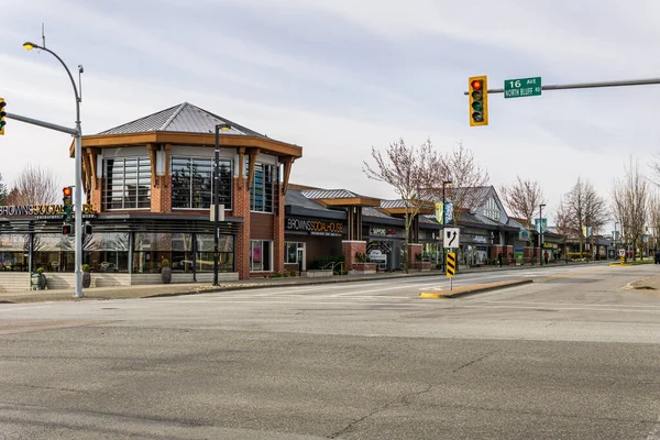 White Rock Canadá Abril 2020 City Street Con Restaurante Casa —  Fotos de Stock